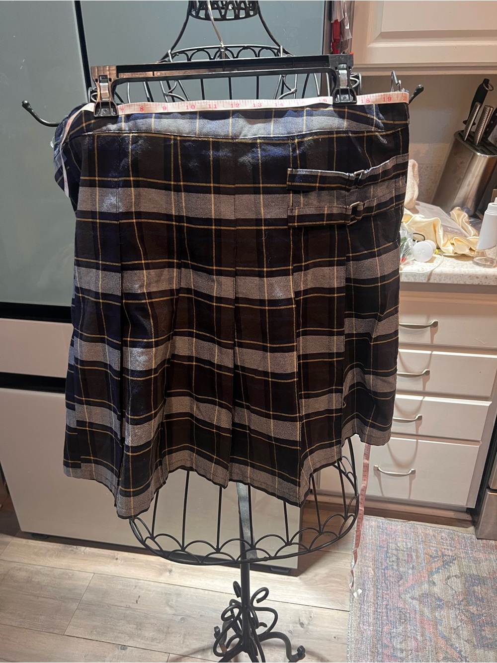 ✨ French Toast Plaid Pleated Uniform Scooter Skirt Size 20 Dark Academia✨
